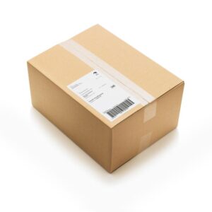 cardboard-box-with barcode-label